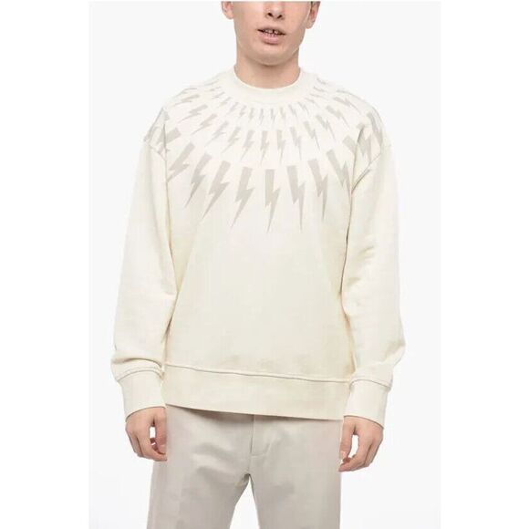 Neil Barrett Fair Isle Thunderbolt Sweatshirt XL NWT - Picture 2 of 9